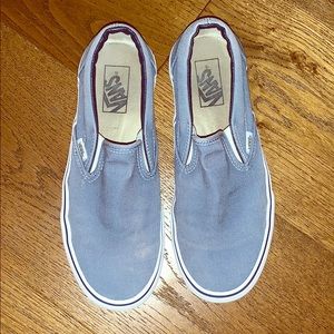 Blue slip on vans, size 9
